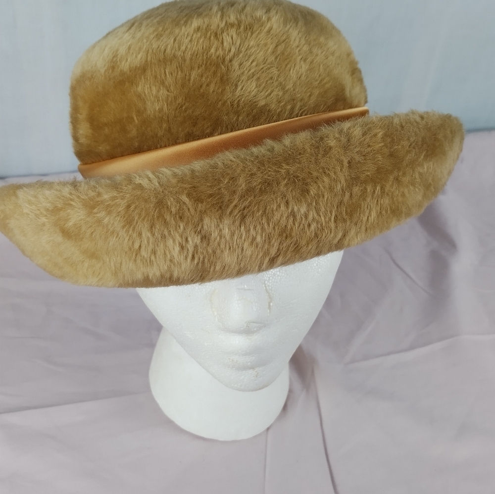 Vintage MCM Jean Arlett 1950s Fur Fashion Australia Ribbon Hat - Picture 14 of 14